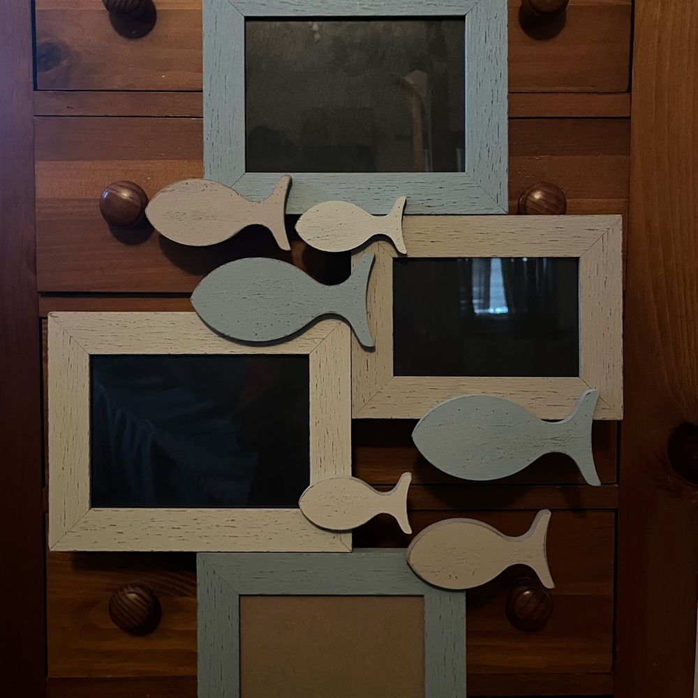 Coastal Fish-Themed Multi-Photo Frame